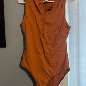 Andie Burnt Orange Swim Suit-NWOT